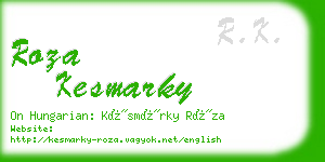 roza kesmarky business card